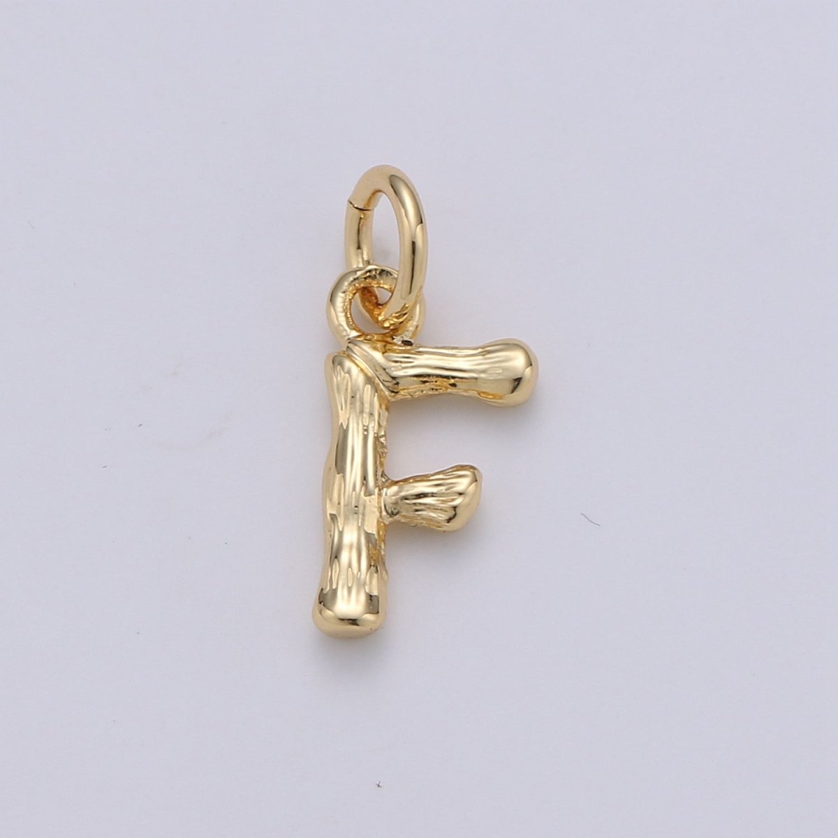 Tiny Bamboo Initial, Letter Alphabet bamboo charms Dainty Gold bamboo Pendant Charm for Necklace Bracelet Earring Component A-057 to A-069 - DLUXCA