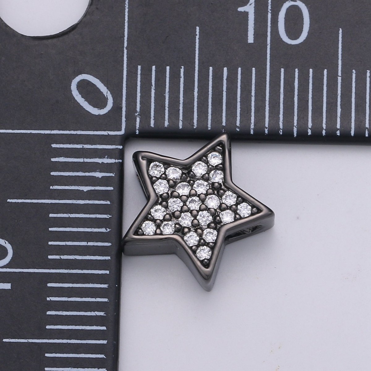 Tiny Black Star Beads CZ Crystal Mini Sky Nature Object Jewelry Accessories Making Beads B394 - DLUXCA