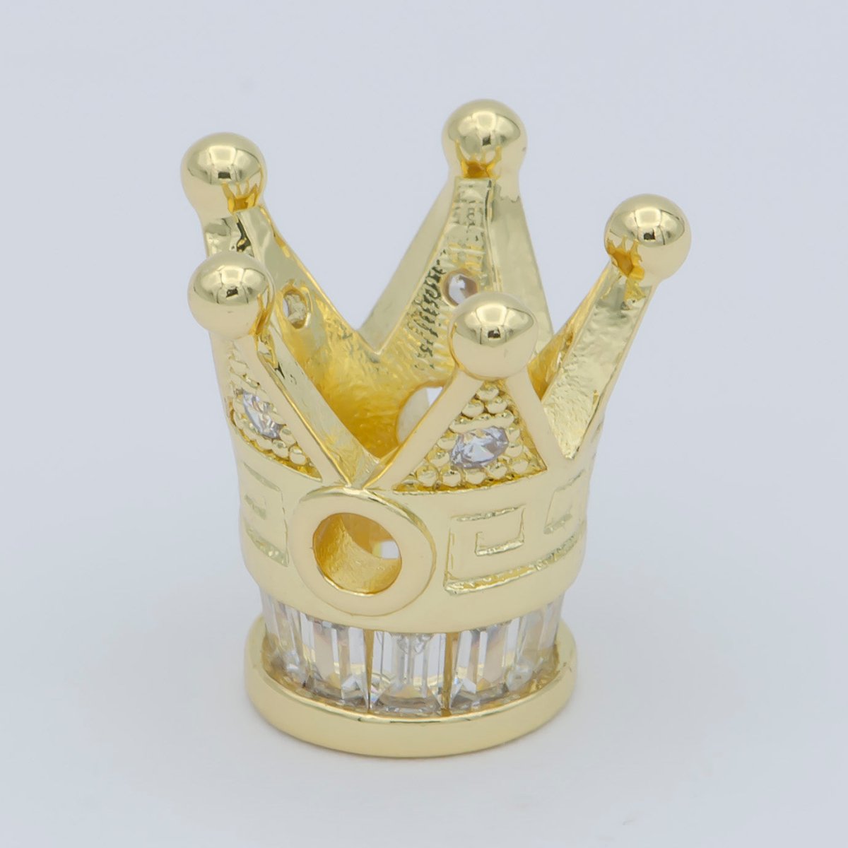 Tiny Gold Black Kingdom Emperor Crown Beads CZ Crystal Small King Queen Prince Crown Model Jewelry Making Beads B-568 to B-571 - DLUXCA