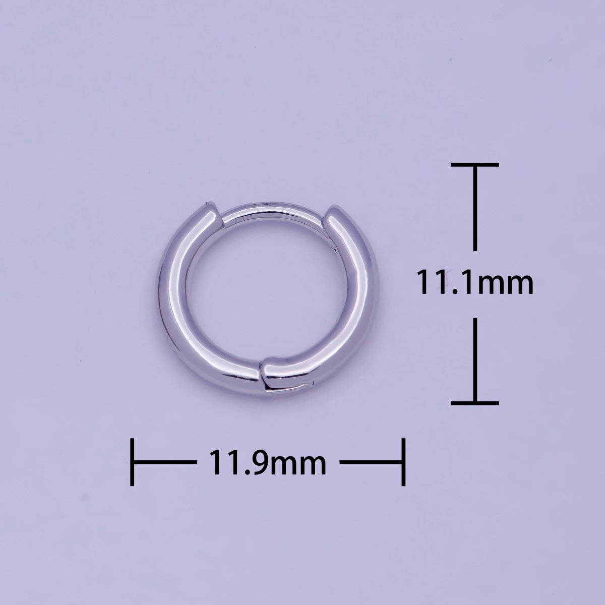 Tiny Gold Huggie Earring 12mm mini Huggie V-366 V-367 - DLUXCA