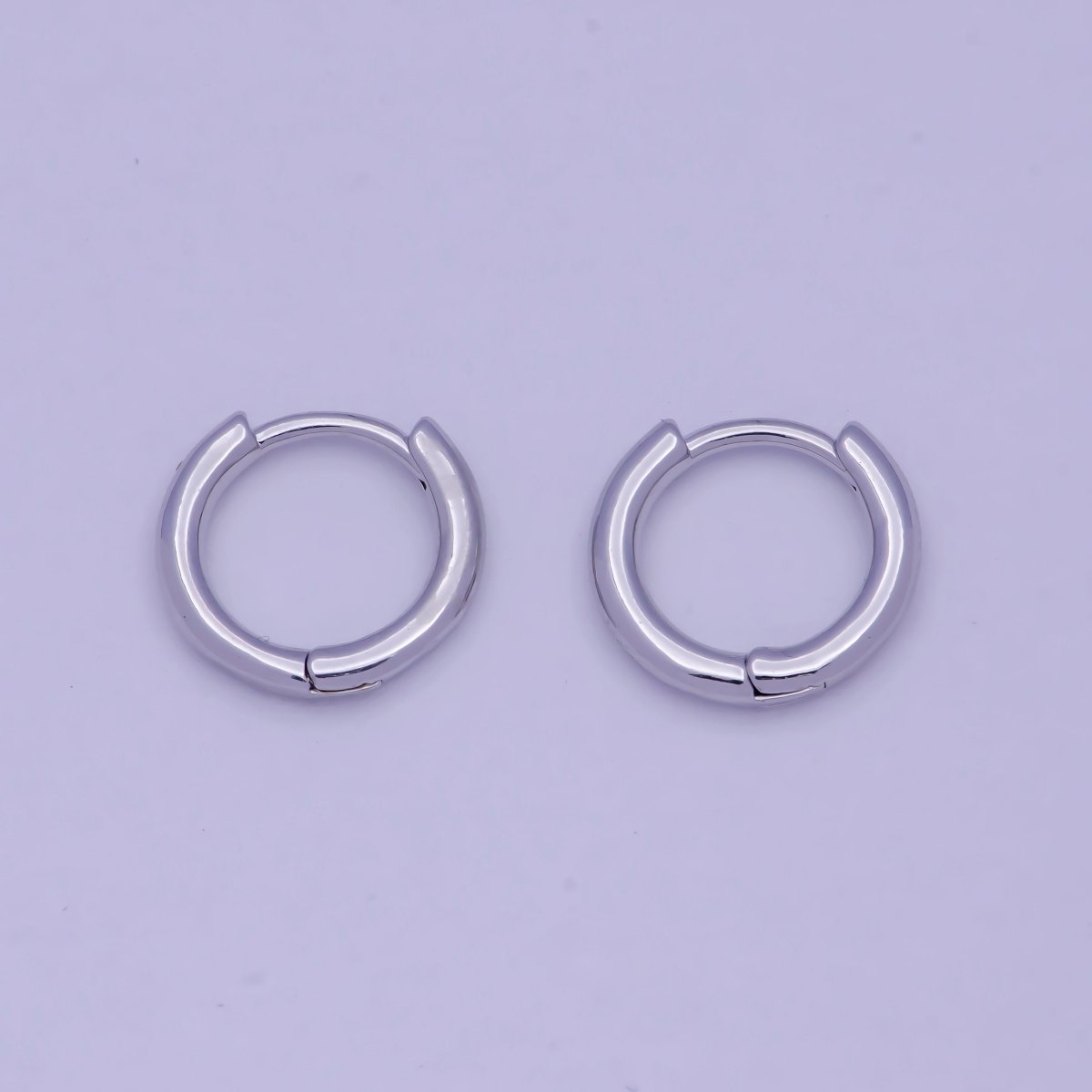 Tiny Gold Huggie Earring 12mm mini Huggie V-366 V-367 - DLUXCA