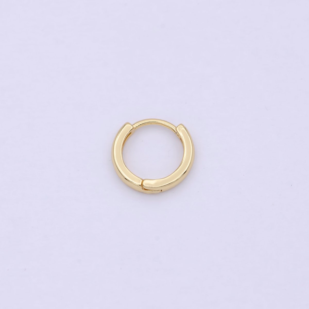 Tiny Gold Rounded Huggie Hoop Earrings, Small Hoop Earring, Cartilage Hoop, Huggie Tragus Hoop, Gold Conch Hoop p-244 - DLUXCA