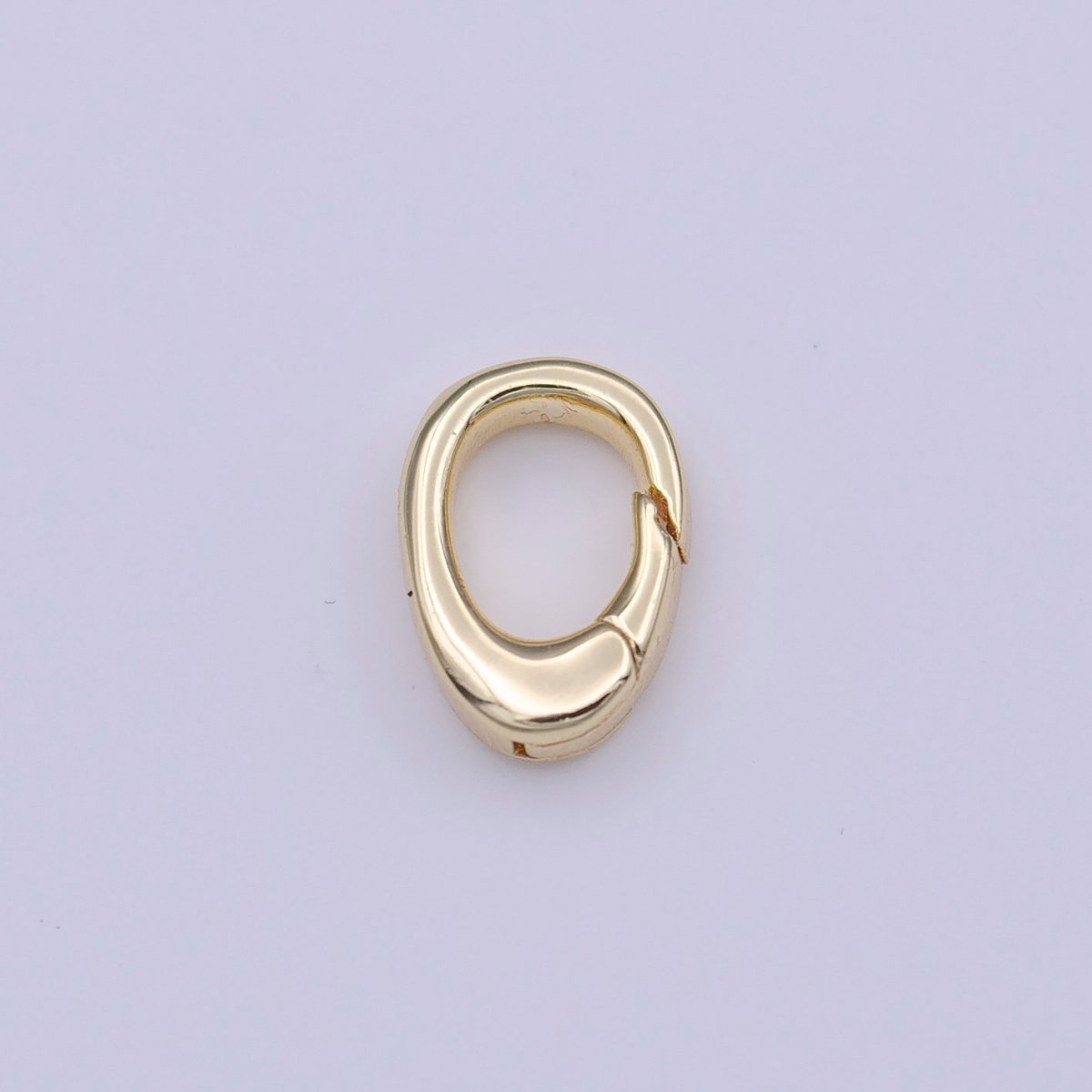 Tiny Gold Spring Gate Ring, Push Gate ring 6.7x9.4mm Tear Drop Ring Charm Holder Gold Clasp for Jewelry Clasp K-286 - DLUXCA