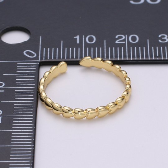 Tiny Heart Ring - Dainty Heart Jewelry - Mini Heart Ring - Jewelry Gifts - Stackable Ring - Jewelry Gift - Stacking Rings - Adjustable Rings R343 - DLUXCA