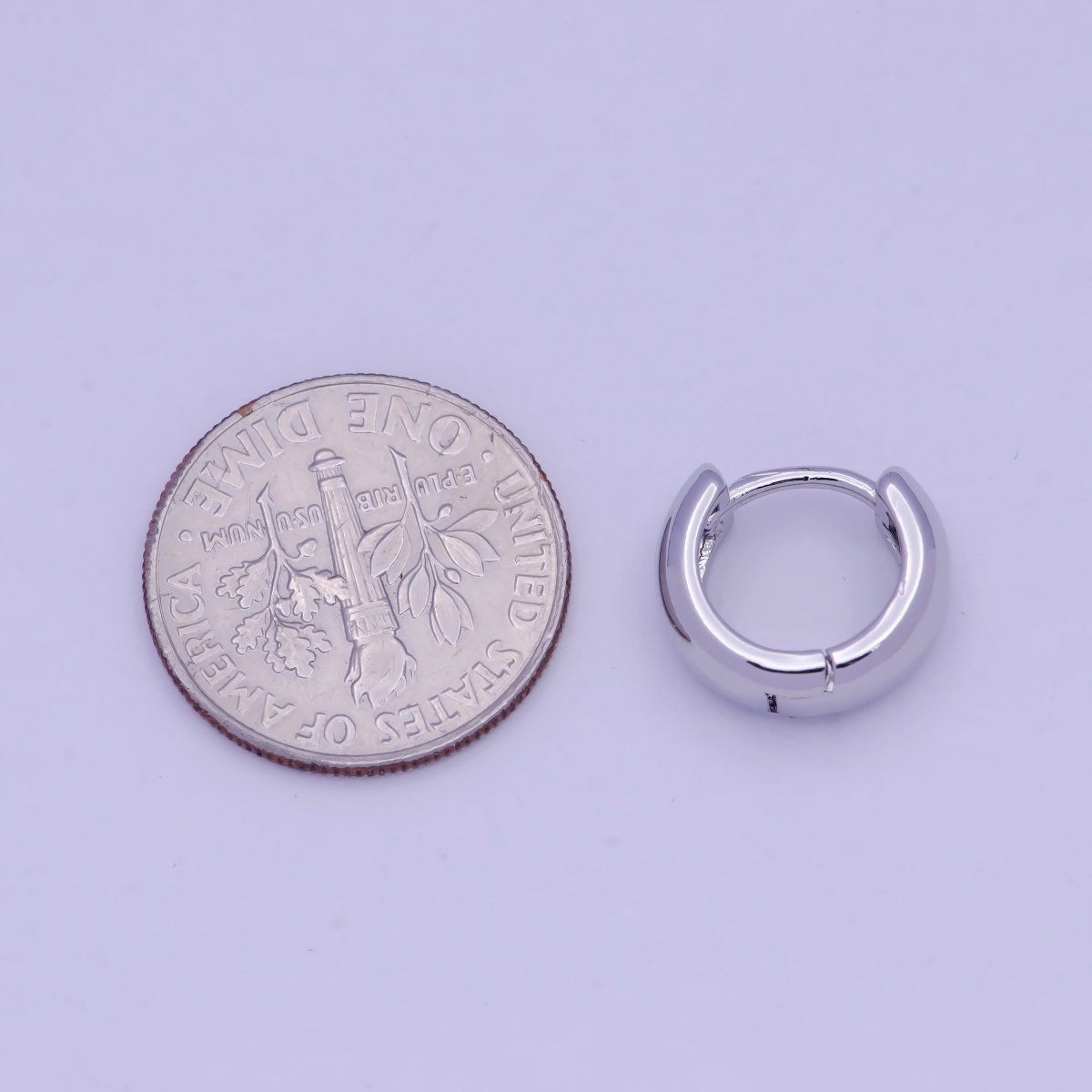 Tiny Huggie Earrings, Gold Huggies, Geometric Hoops, Gold Hoop Earring Silver Hoop V-364 V-365 - DLUXCA