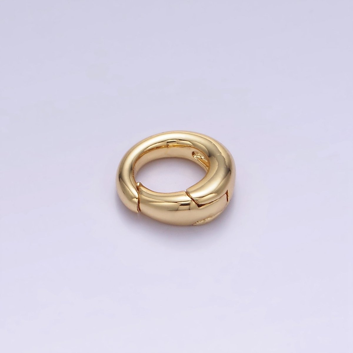 Tiny Oval Hinged Ring Push Gate Clasps 14k Gold Filled Spring Gate Clasp Charm Holder Z-727 - DLUXCA