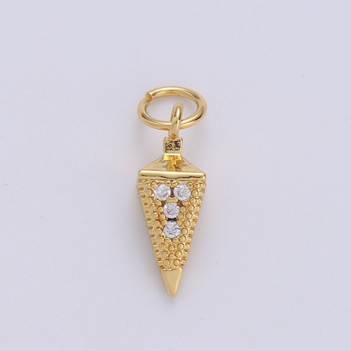 Tiny Pendulum charm 24k gold Filled Spike Jewelry making, Gold Filled Jewelry component Stud Charm for Bracelet Earring Necklace Supply D-260 D-261 - DLUXCA