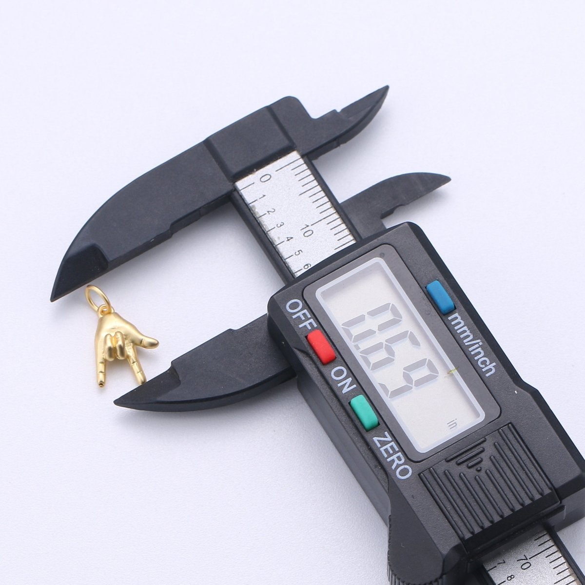 Tiny Rock On Hand Gesture Charm, Gold Fill Rock Sign For Necklace Pendant Bracelet Earring Charm Jewelry Making Gift Rocker Metal Musician E-226-E-228 - DLUXCA