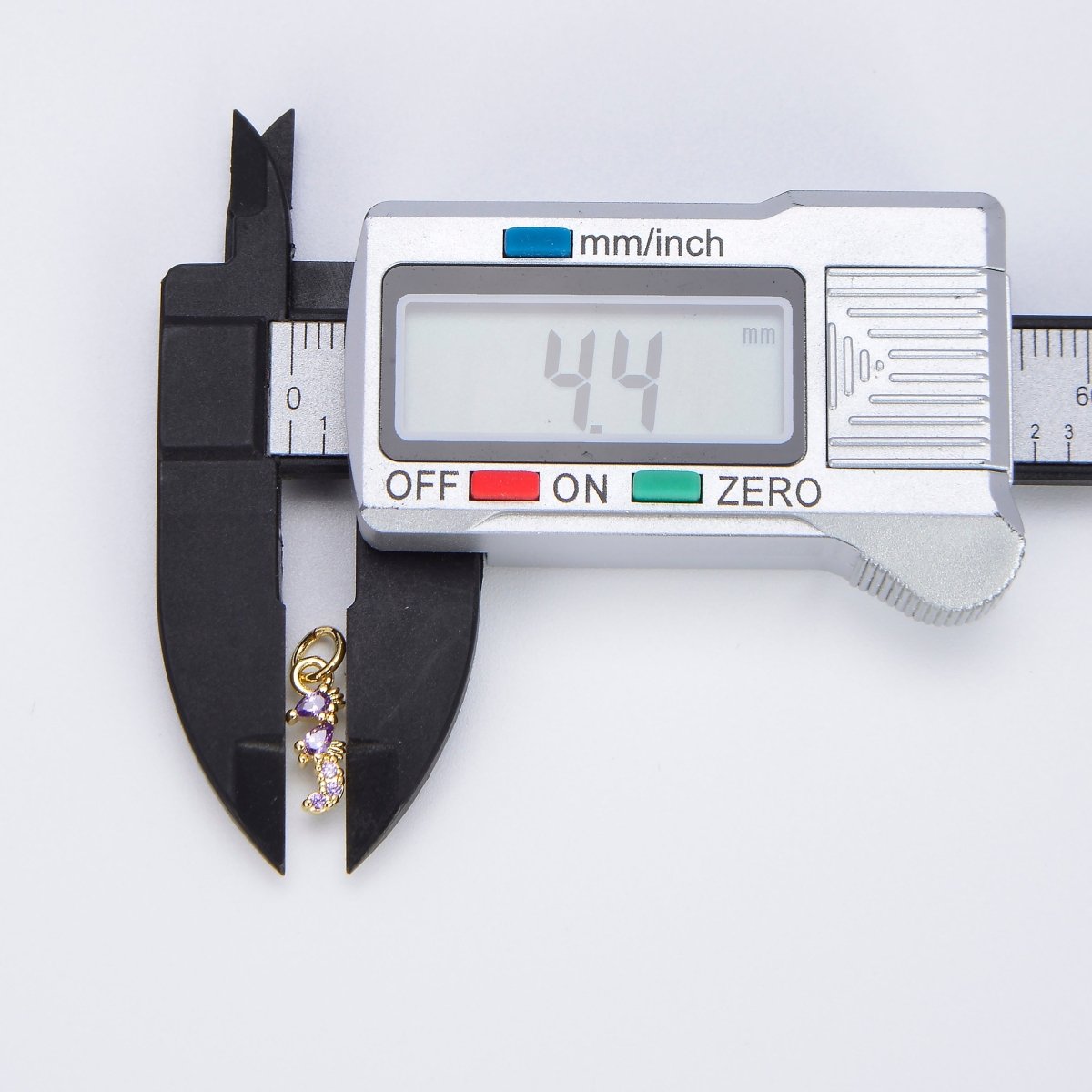 Tiny Sea Horse Charm Dainty Seahorse Pendant 14kt Gold Filled Charm Animal Charm Cubic Purple Under the sea Inspired E-876 - DLUXCA