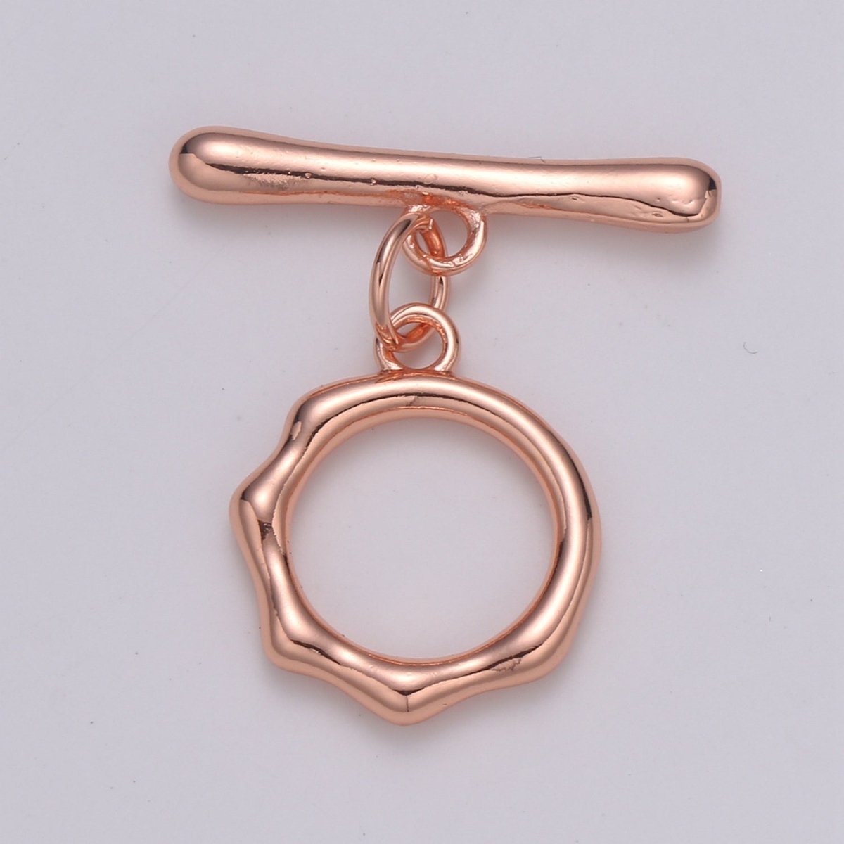 Toggle Clasp with jump ring chose color-Gold, Rose Gold Black, Silver OT Clasp for Jewelry Making Supply L-305~L-308 - DLUXCA