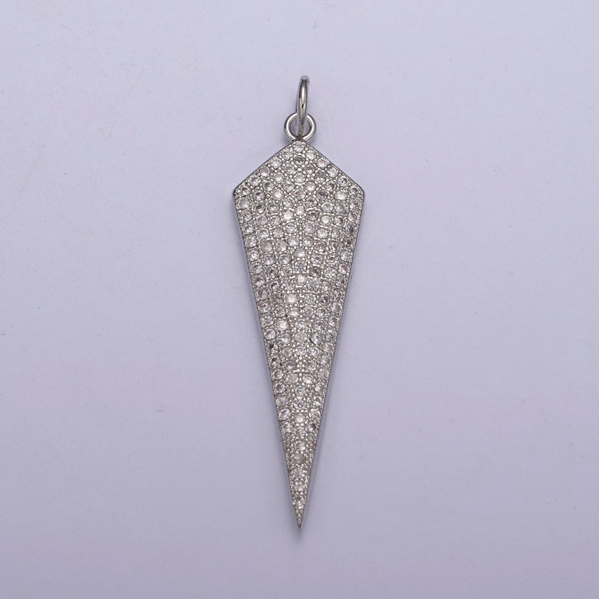 Triangle Pendant, Cubic Triangle Charm Gold Filled Triangle Arrowhead, Silver Arrowhead Charm, Triangle Charm N-324 N-325 - DLUXCA