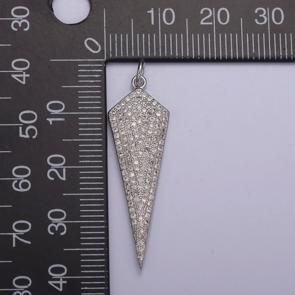 Triangle Pendant, Cubic Triangle Charm Gold Filled Triangle Arrowhead, Silver Arrowhead Charm, Triangle Charm N-324 N-325 - DLUXCA