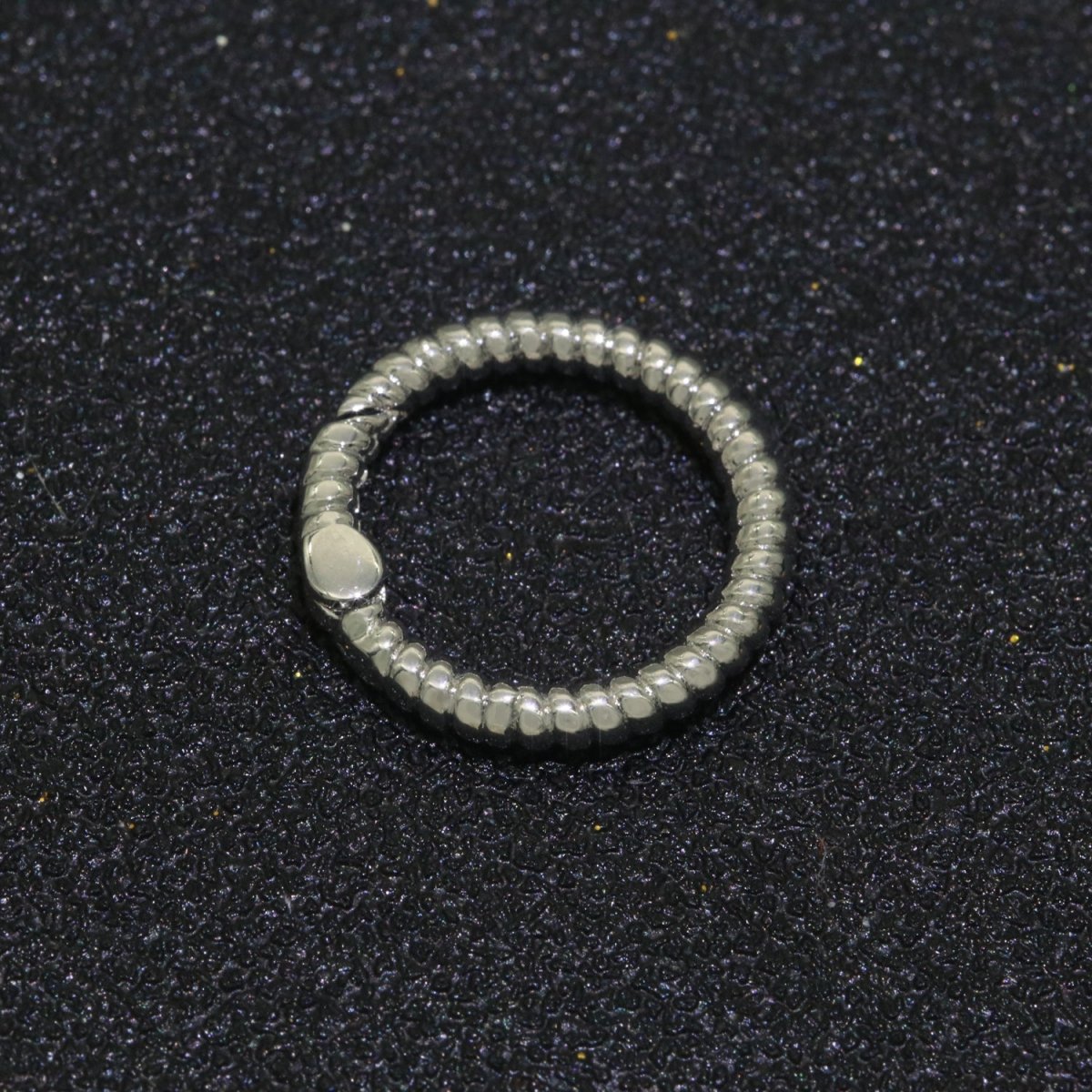 Twisted Gold Spring Gate Ring, 16 mm Marine Rope Push Gate ring, Charm Holder Clasp for Connector Bracelet End Clasp Rose Gold Silver L-448 L-449 L-450 - DLUXCA