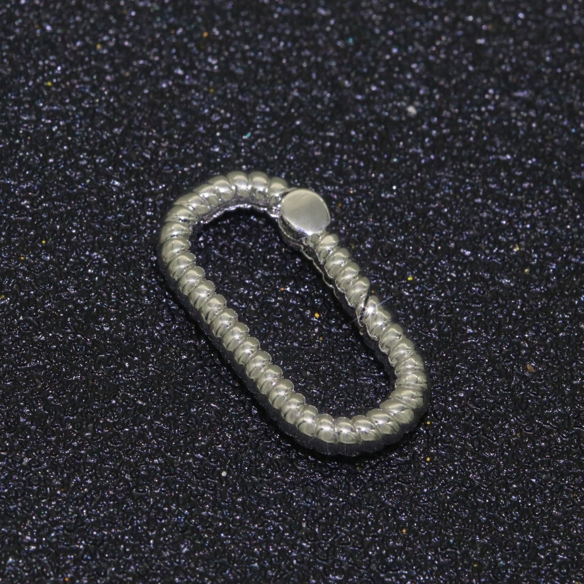 Twisted Gold Spring Gate Ring, 18.8 mm Marine Rope Push Gate ring, Charm Holder Clasp for Connector Bracelet End Clasp Rose Gold Silver L-451~L-453 - DLUXCA