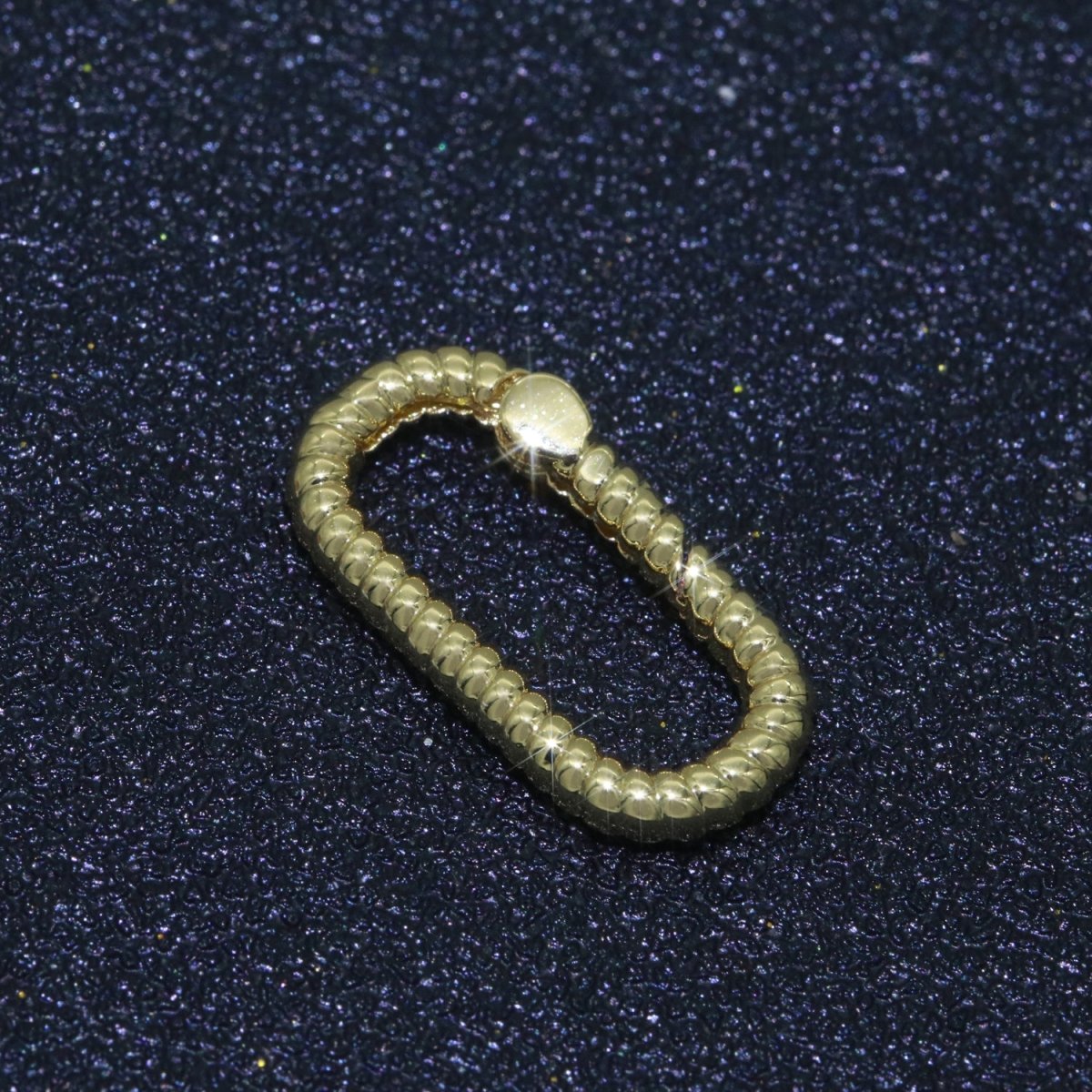 Twisted Gold Spring Gate Ring, 18.8 mm Marine Rope Push Gate ring, Charm Holder Clasp for Connector Bracelet End Clasp Rose Gold Silver L-451~L-453 - DLUXCA