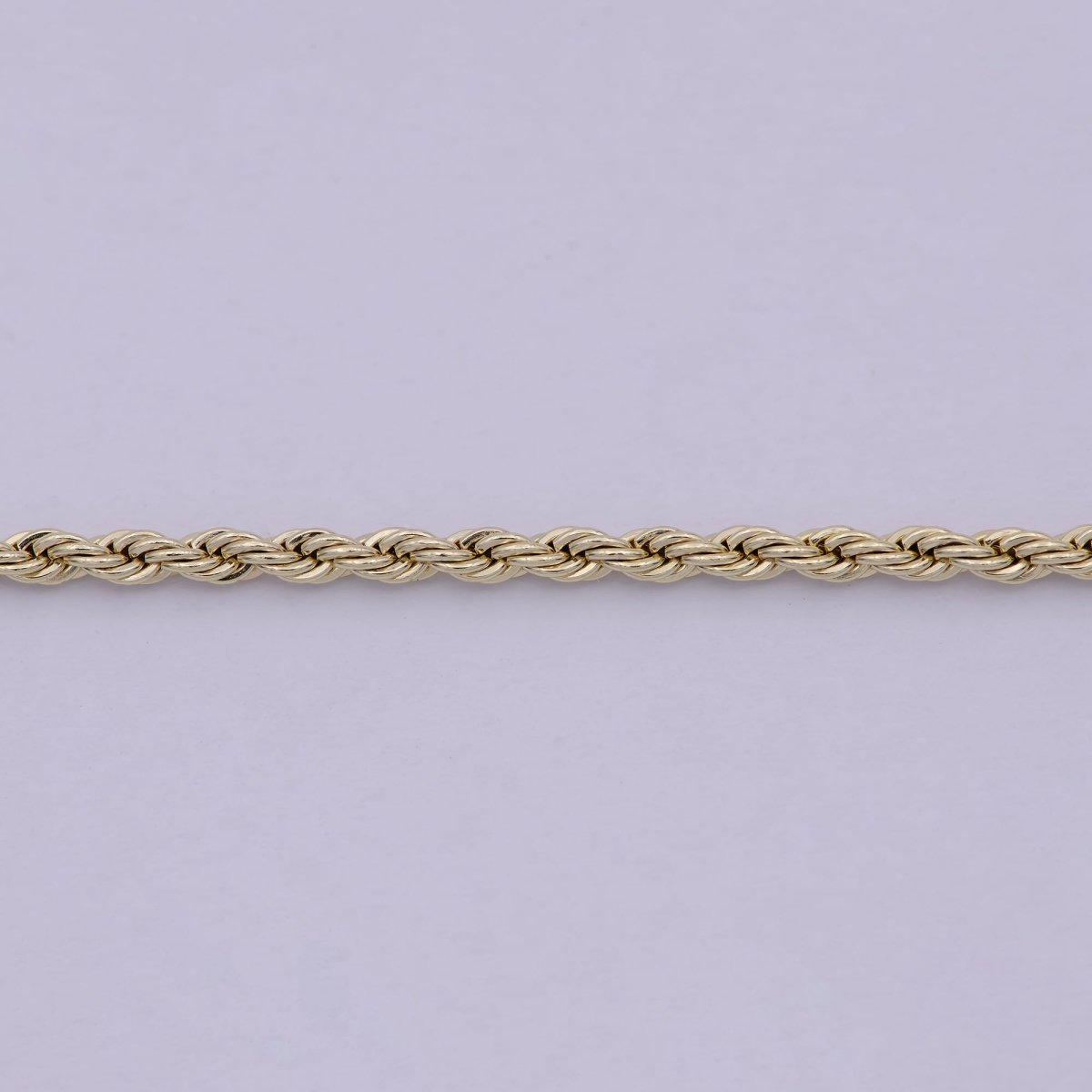 Twisted Rope Chain Necklace - 14K Gold Filled Necklace Chain - 20 Inches Rope Necklace w/ Lobster Clasps | WA-526 Clearance Pricing - DLUXCA