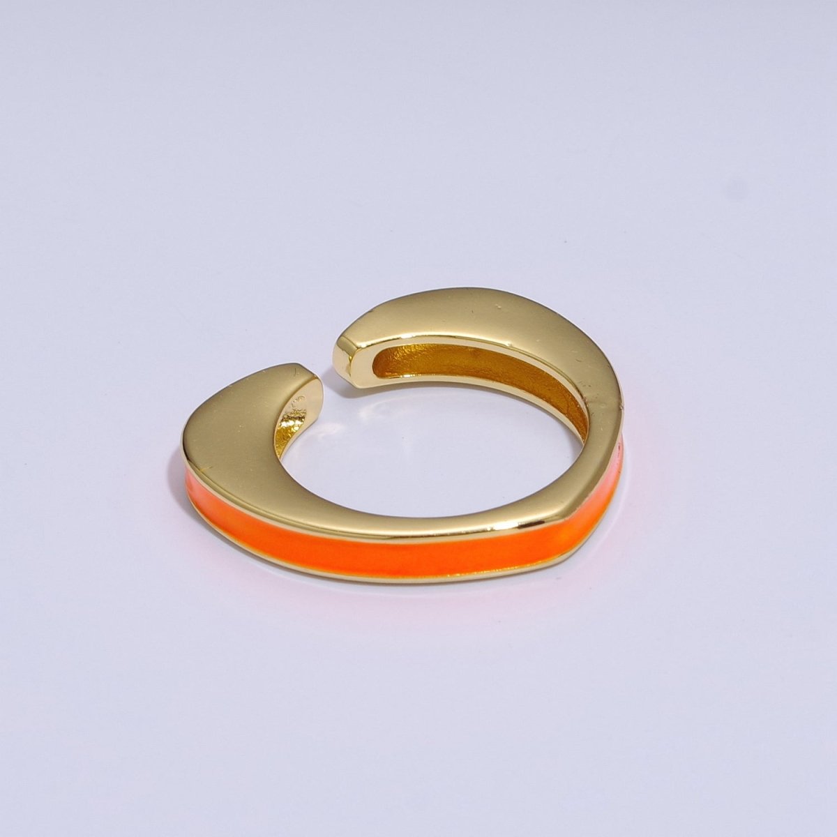 Unique Heart Shaped Open Ring Enamel Colorful Band S-258 ~ S-267 - DLUXCA