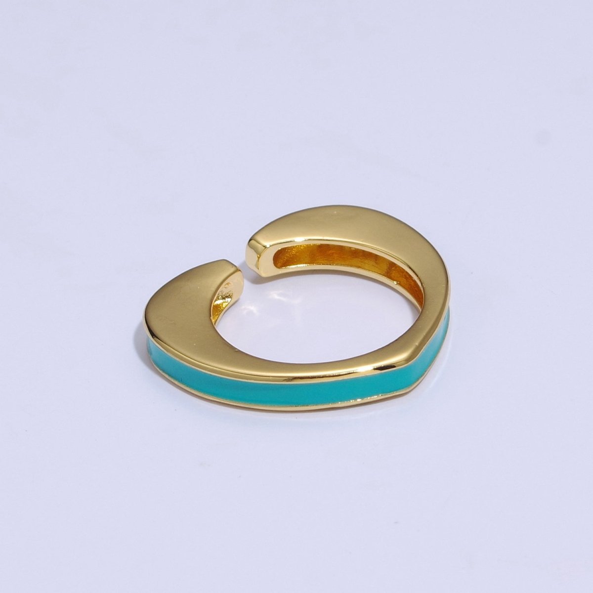 Unique Heart Shaped Open Ring Enamel Colorful Band S-258 ~ S-267 - DLUXCA