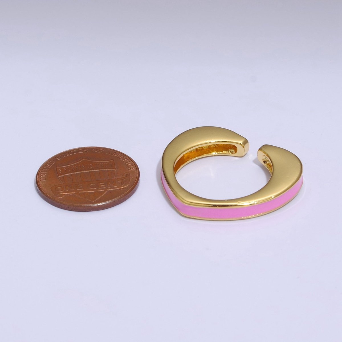 Unique Heart Shaped Open Ring Enamel Colorful Band S-258 ~ S-267 - DLUXCA