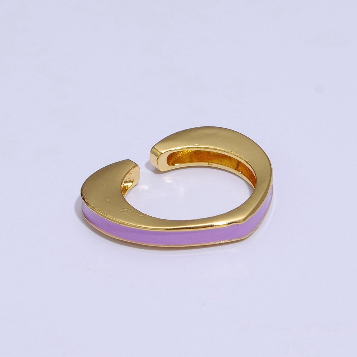 Unique Heart Shaped Open Ring Enamel Colorful Band S-258 ~ S-267 - DLUXCA