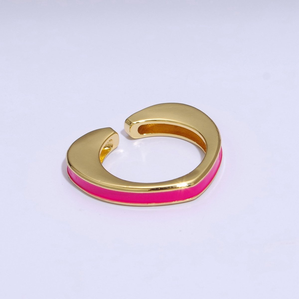 Unique Heart Shaped Open Ring Enamel Colorful Band S-258 ~ S-267 - DLUXCA