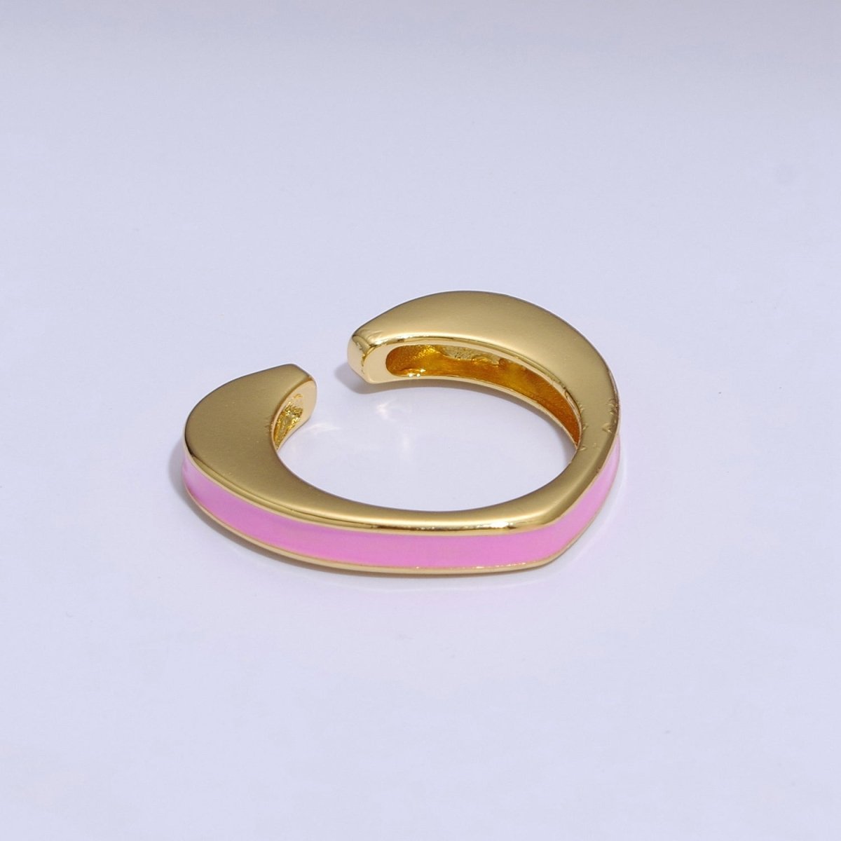 Unique Heart Shaped Open Ring Enamel Colorful Band S-258 ~ S-267 - DLUXCA