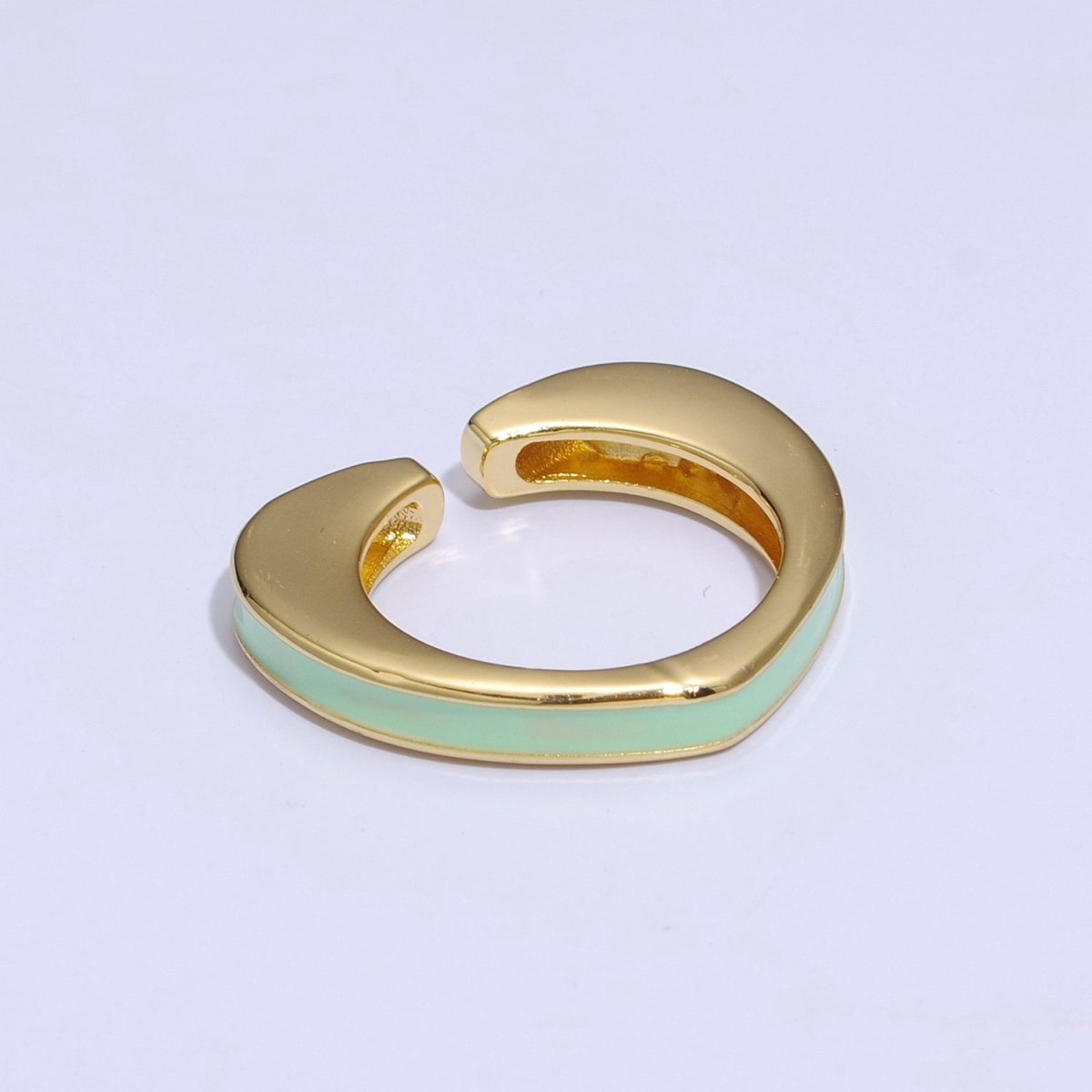 Unique Heart Shaped Open Ring Enamel Colorful Band S-258 ~ S-267 - DLUXCA