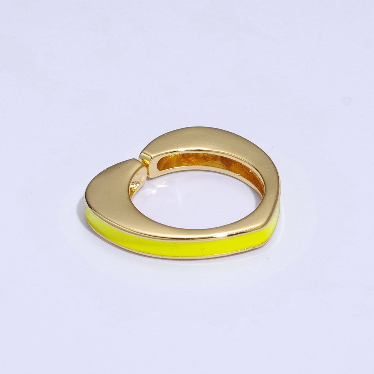 Unique Heart Shaped Open Ring Enamel Colorful Band S-258 ~ S-267 - DLUXCA