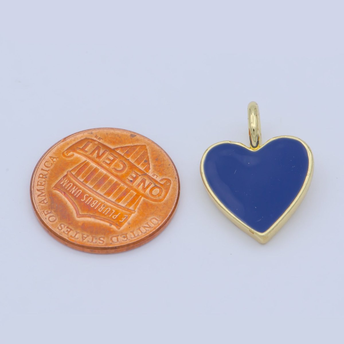 Various Color Enamel Heart Shape Gold Filled Pendants - J-888~J-895 - DLUXCA