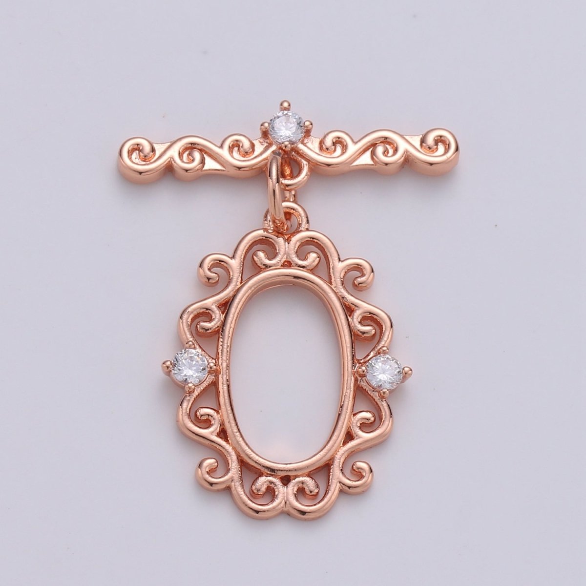 Victorian Style Gold Toggle Clasp, Rose Gold , Black, Silver Bee Clasps Fancy Design OT Clasp Jewelry Supply for Bracelet Necklace Component L-100~L-103 - DLUXCA