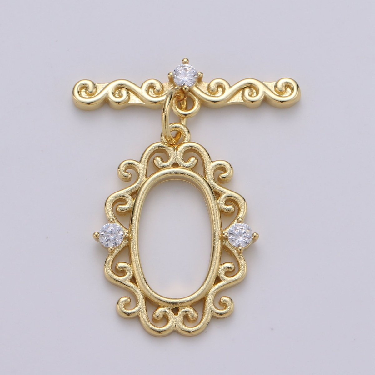 Victorian Style Gold Toggle Clasp, Rose Gold , Black, Silver Bee Clasps Fancy Design OT Clasp Jewelry Supply for Bracelet Necklace Component L-100~L-103 - DLUXCA