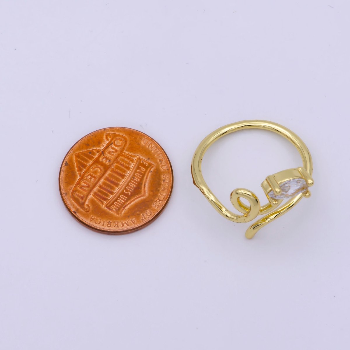 Vine Snake Shape Jewelry Rings Slim Gold Filled jewelry Party ring Gift idea U-149 - DLUXCA