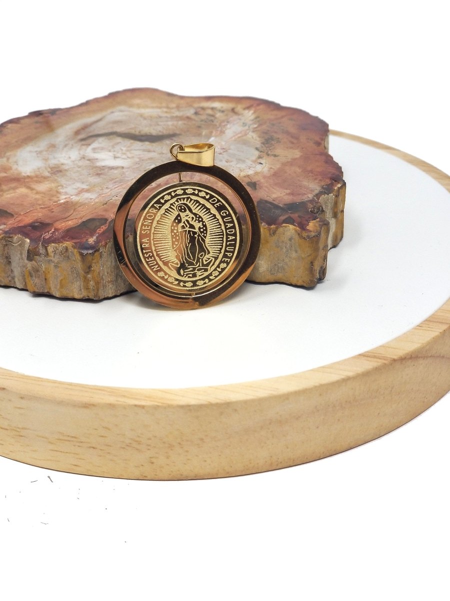 Virgin Mary Charm Our Lady of Guadalupe Pendant, Religious Pendant, Pendant Necklace, Catholic jewelry, Religious Jewelry, Spiritual Jewelry J-633 - DLUXCA