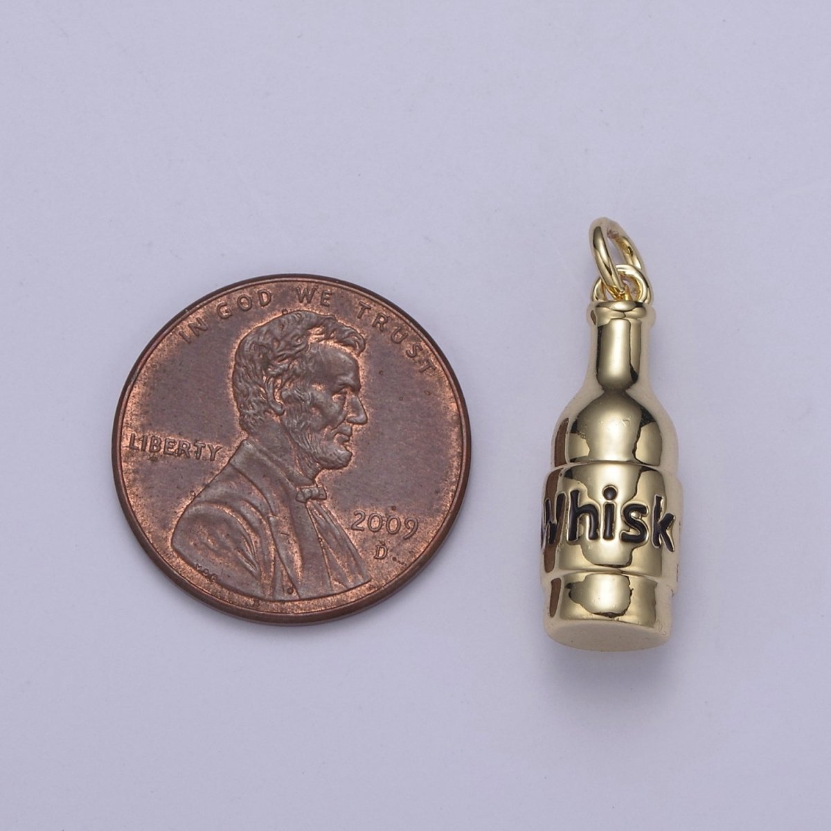 Whisky Bottle Charms Silver / Gold Bottle Charms, Jewelry Supply Wholesale N-662 N-663 - DLUXCA