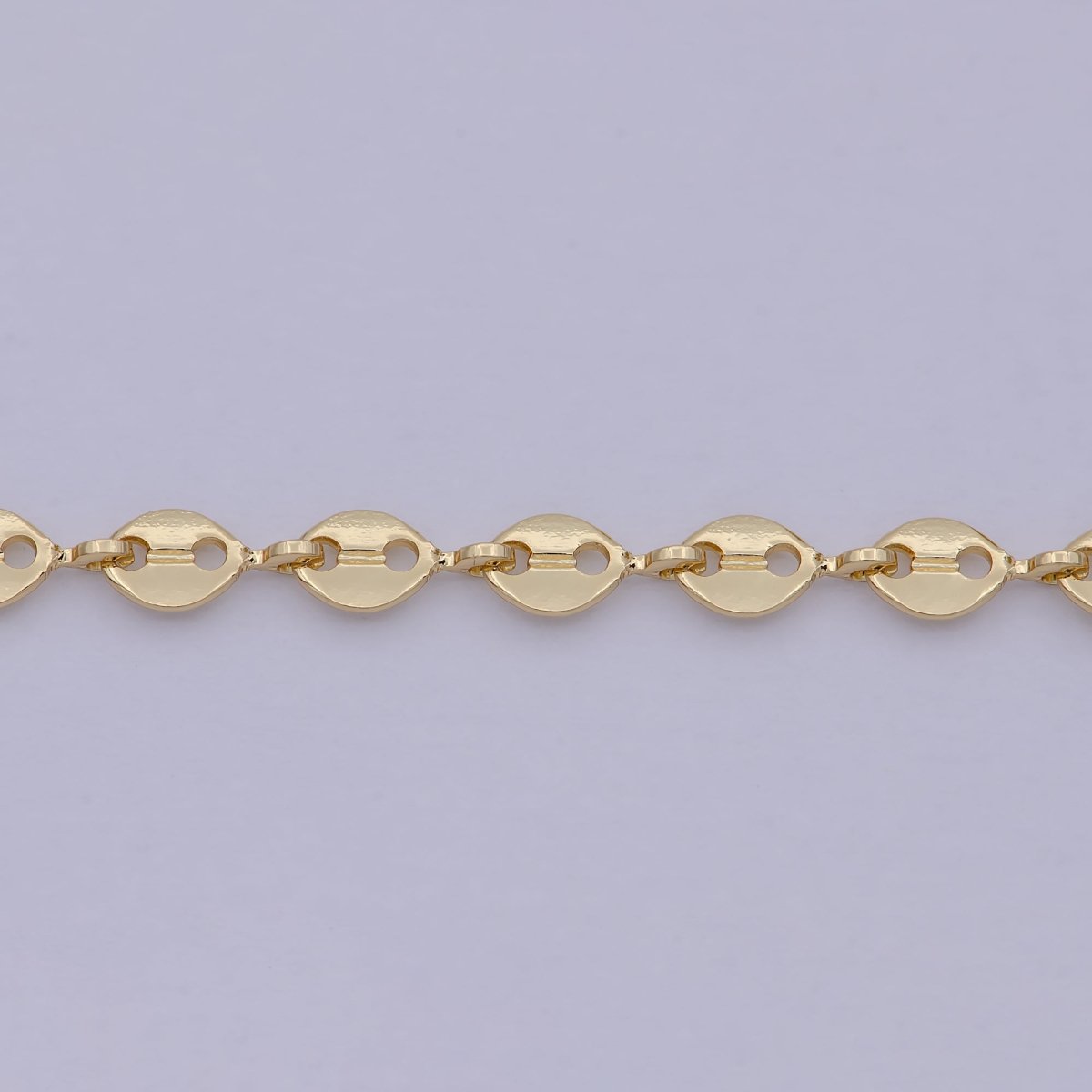 White and 24K Gold Filled Mariner Chain, 4mm Width, Silver Unfinished Wholesale Chain For Jewelry Necklace Bracelet Anklet Making | ROLL-591, ROLL-592 - DLUXCA