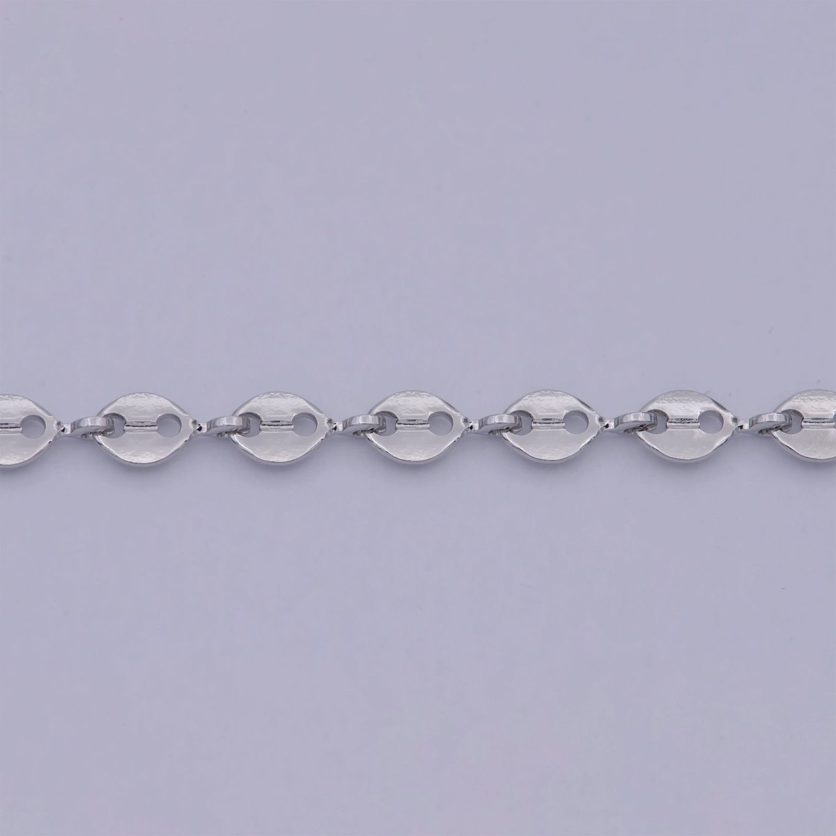 White and 24K Gold Filled Mariner Chain, 4mm Width, Silver Unfinished Wholesale Chain For Jewelry Necklace Bracelet Anklet Making | ROLL-591, ROLL-592 - DLUXCA