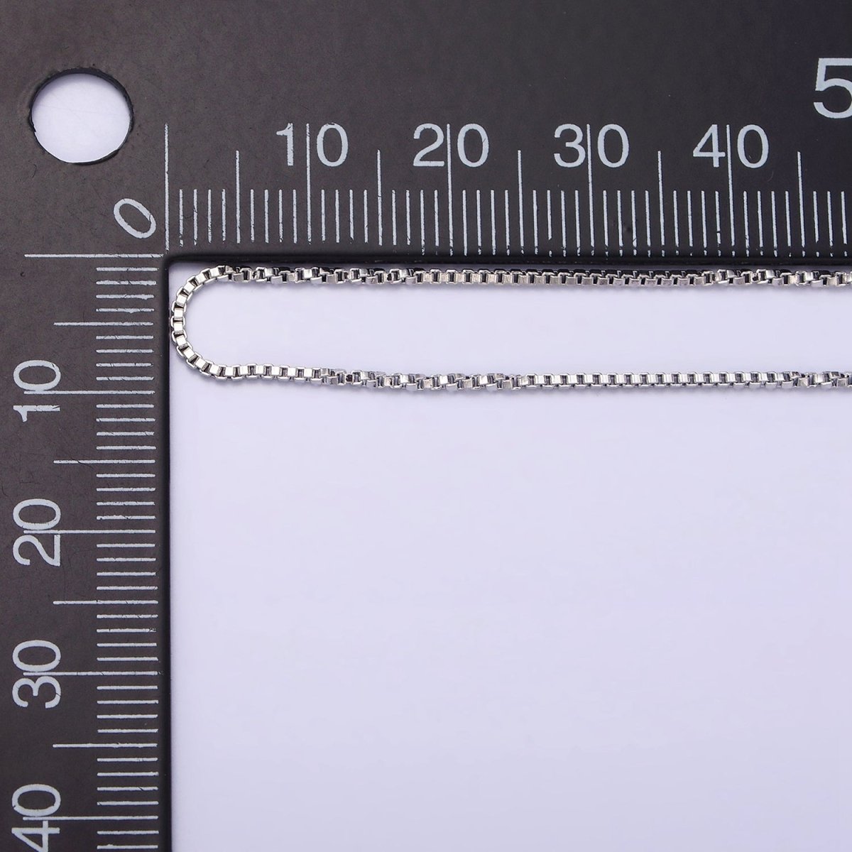 White Gold Filled 1.2mm Dainty Box 20 Inch, 18 Inch Chain Necklace | WA-1780 WA-1781 Clearance Pricing - DLUXCA