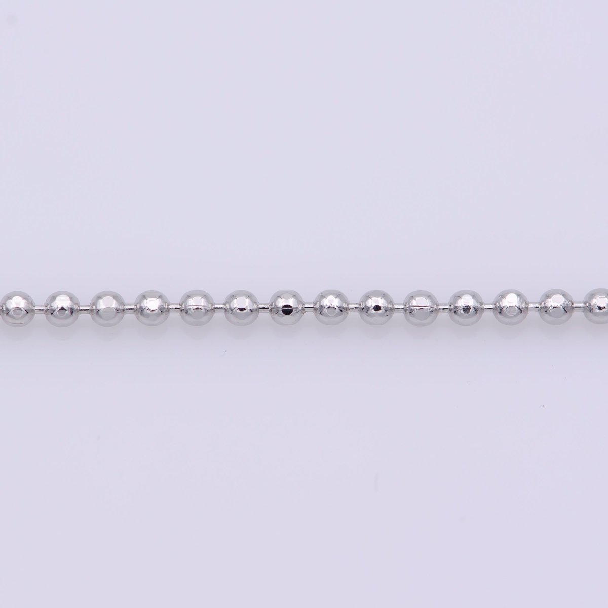 White Gold Filled 1mm Dainty Round Beaded Ball 18 Inch Layering Chain Necklace | WA-241 Clearance Pricing - DLUXCA