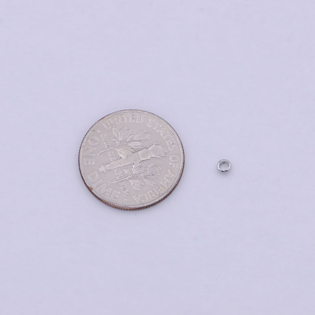 White Gold Filled 2.5mm Crimp Cover Beads Silver Supply Pack | K-208 - DLUXCA