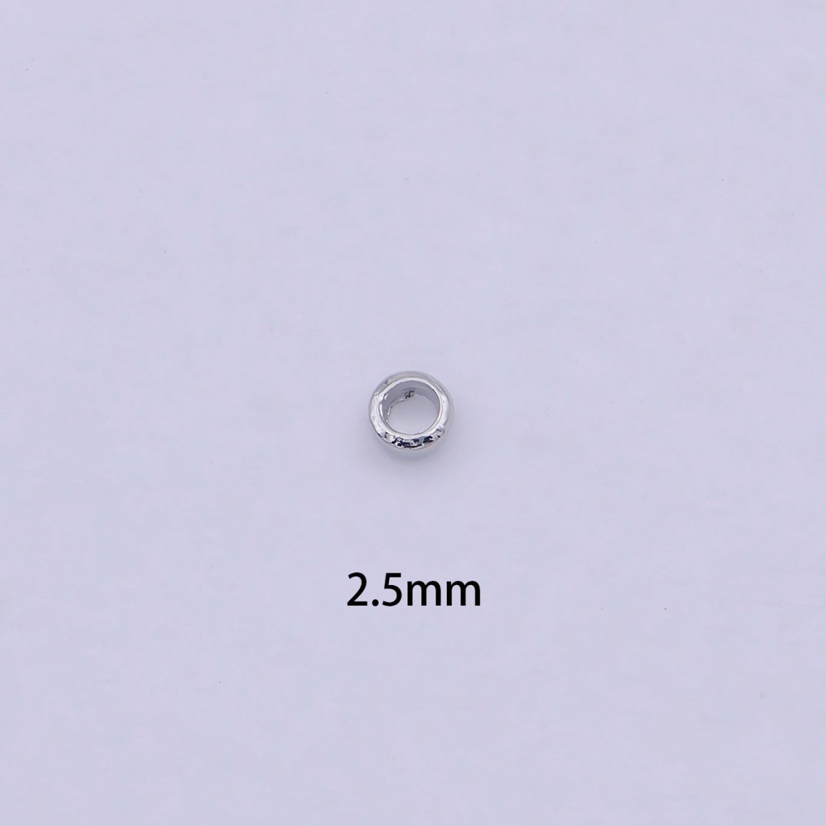 White Gold Filled 2.5mm Crimp Cover Beads Silver Supply Pack | K-208 - DLUXCA