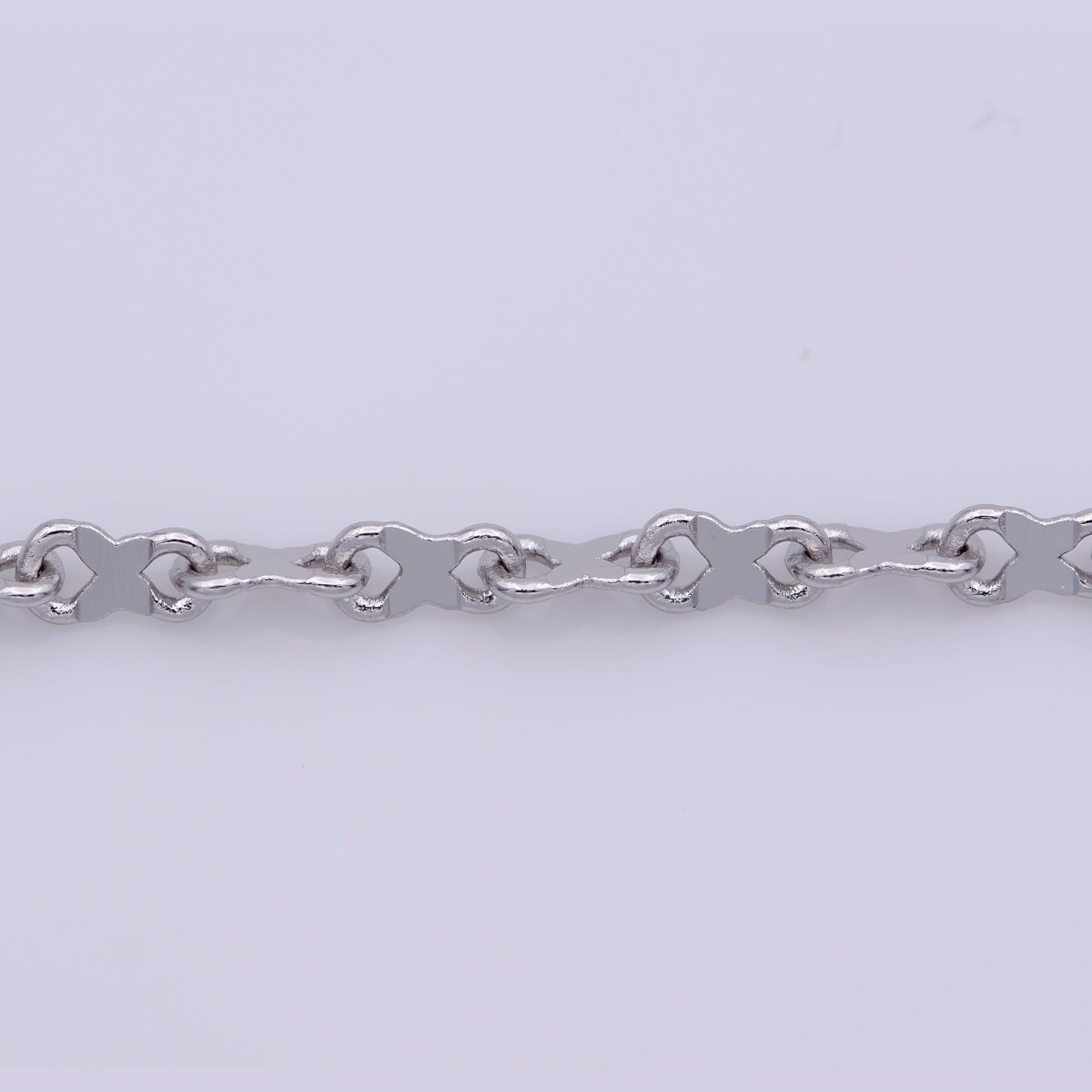 White Gold Filled 2.5mm Figure 8 Infinity Silver 20 Inch Layering Chain Necklace | WA-238 Clearance Pricing - DLUXCA