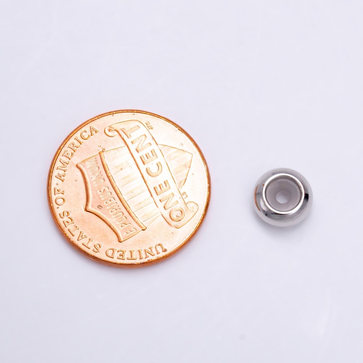 White Gold Filled Chain Stopper Slider Jewelry Findings Supply | Z-906 - DLUXCA