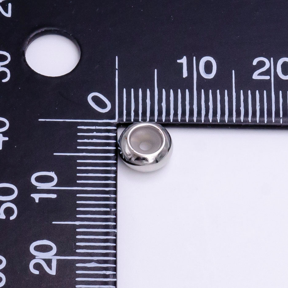 White Gold Filled Chain Stopper Slider Jewelry Findings Supply | Z-906 - DLUXCA