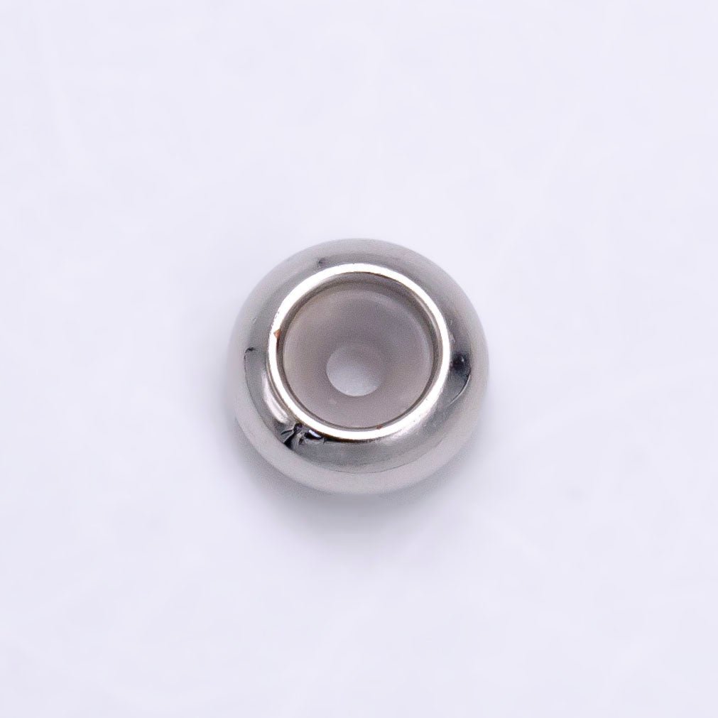 White Gold Filled Chain Stopper Slider Jewelry Findings Supply | Z-906 - DLUXCA