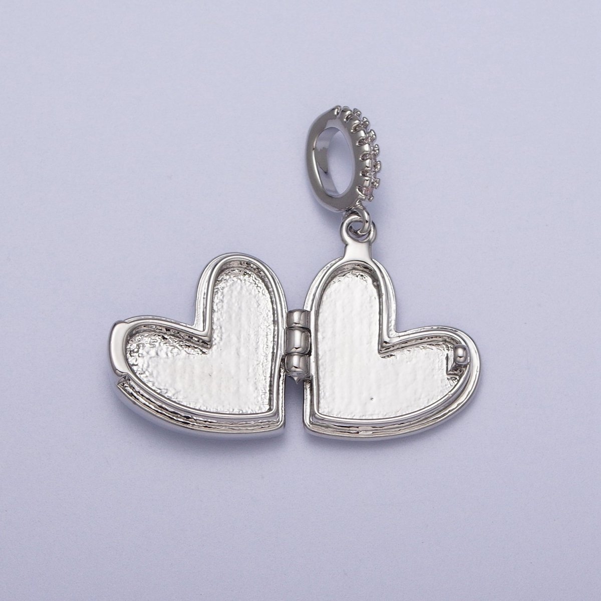 White Gold Filled Heart Black, Blue, Pink, White, Green Shell Opal Heart Locket Pendant H-086 H-090 H-091 H-097 H-103 - DLUXCA