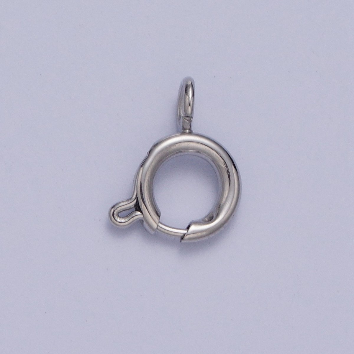 White Gold Filled Round Spring Ring Closure Clasps For DIY Jewelry Making L-883-L891 - DLUXCA