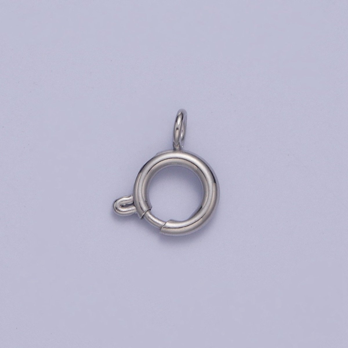 White Gold Filled Round Spring Ring Closure Clasps For DIY Jewelry Making L-883-L891 - DLUXCA