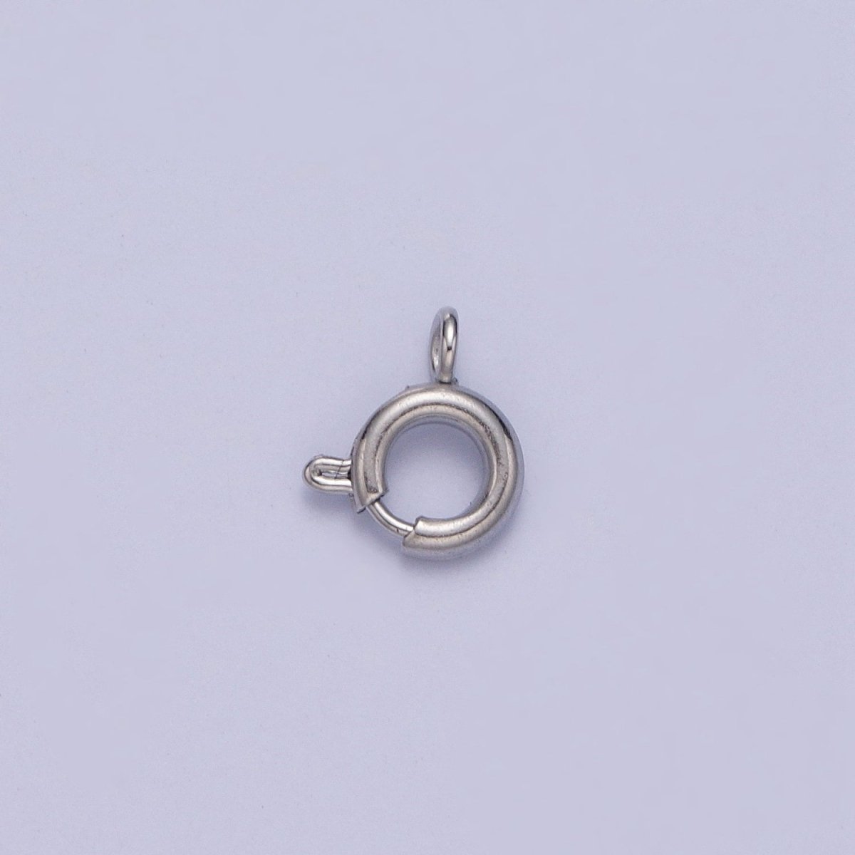White Gold Filled Round Spring Ring Closure Clasps For DIY Jewelry Making L-883-L891 - DLUXCA