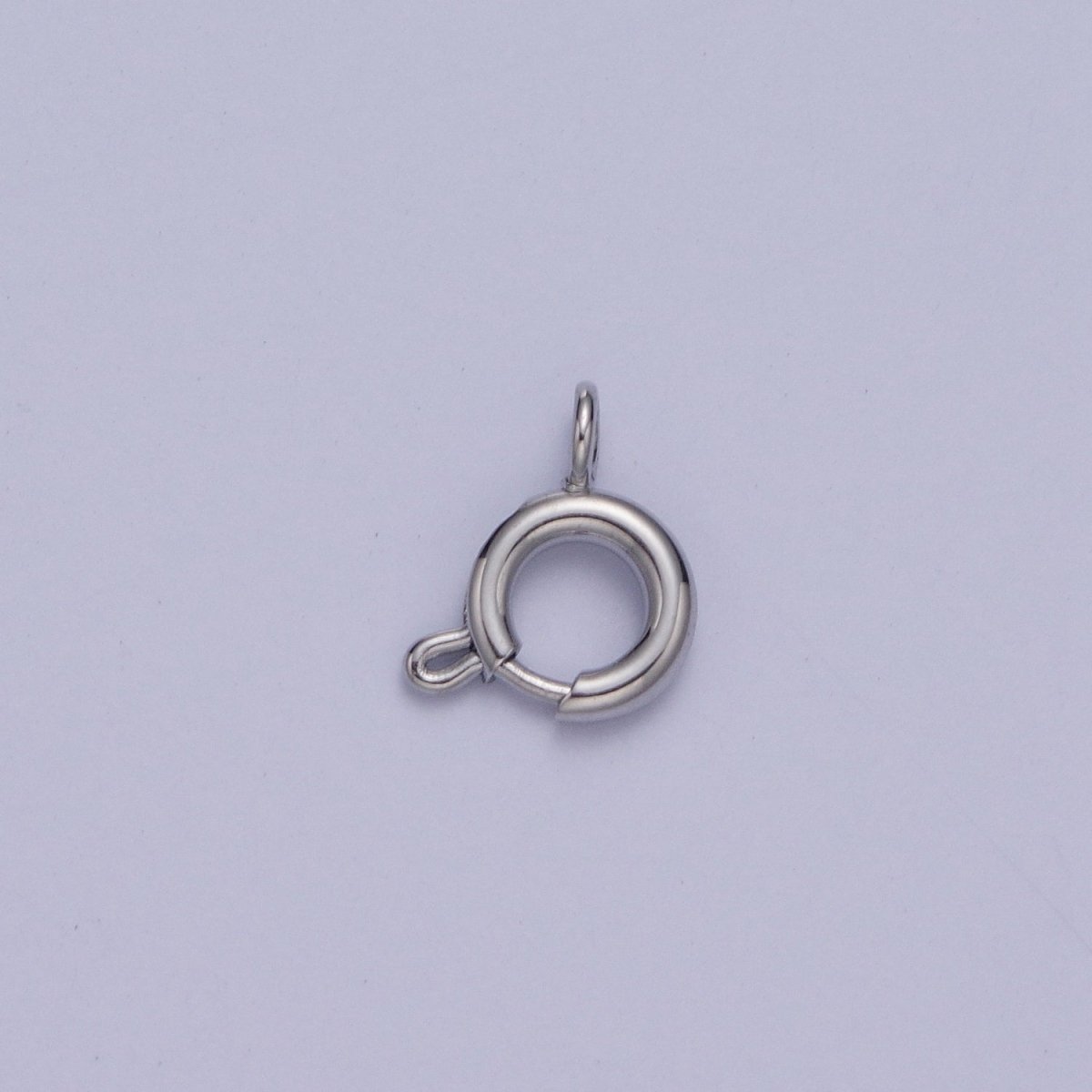 White Gold Filled Round Spring Ring Closure Clasps For DIY Jewelry Making L-883-L891 - DLUXCA