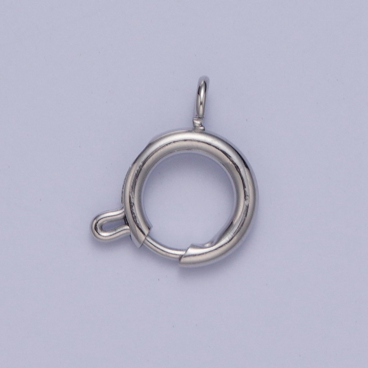 White Gold Filled Round Spring Ring Closure Clasps For DIY Jewelry Making L-883-L891 - DLUXCA